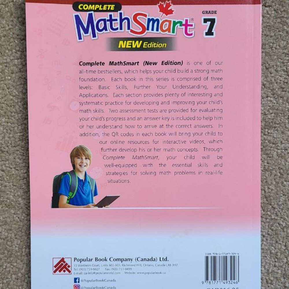 4/$20 Complete‎ MathSmart 7: Grade 7 - Paperback - Picture 8 of 8